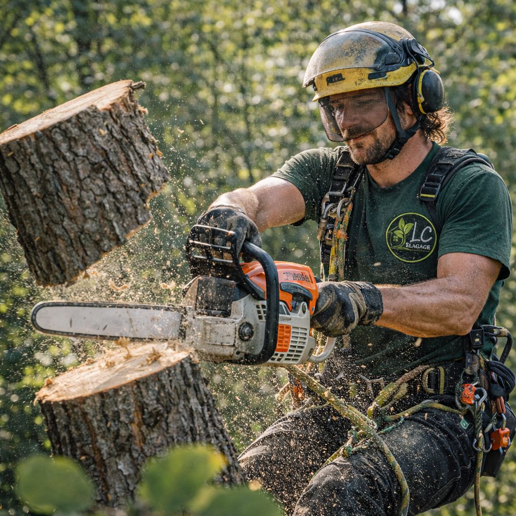 Intervention d’abattage sécurisée
